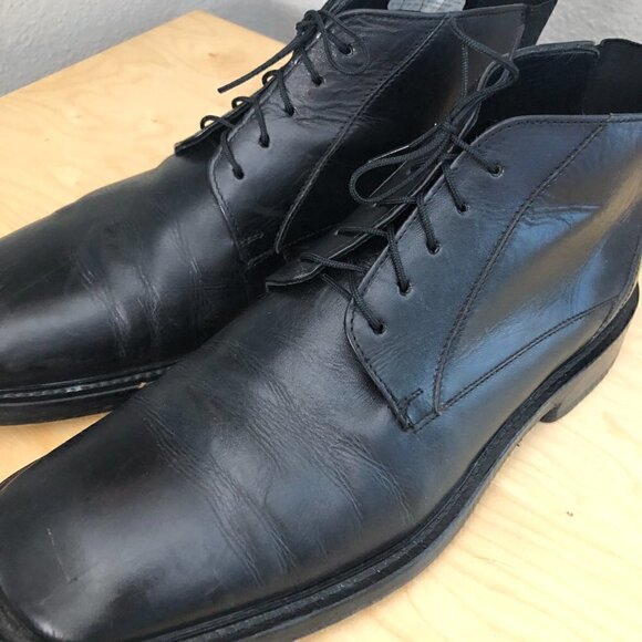LLOYD Olon Leather Chukka Boot EUR 42.5 Black Square Toe Made in Germany main image 9